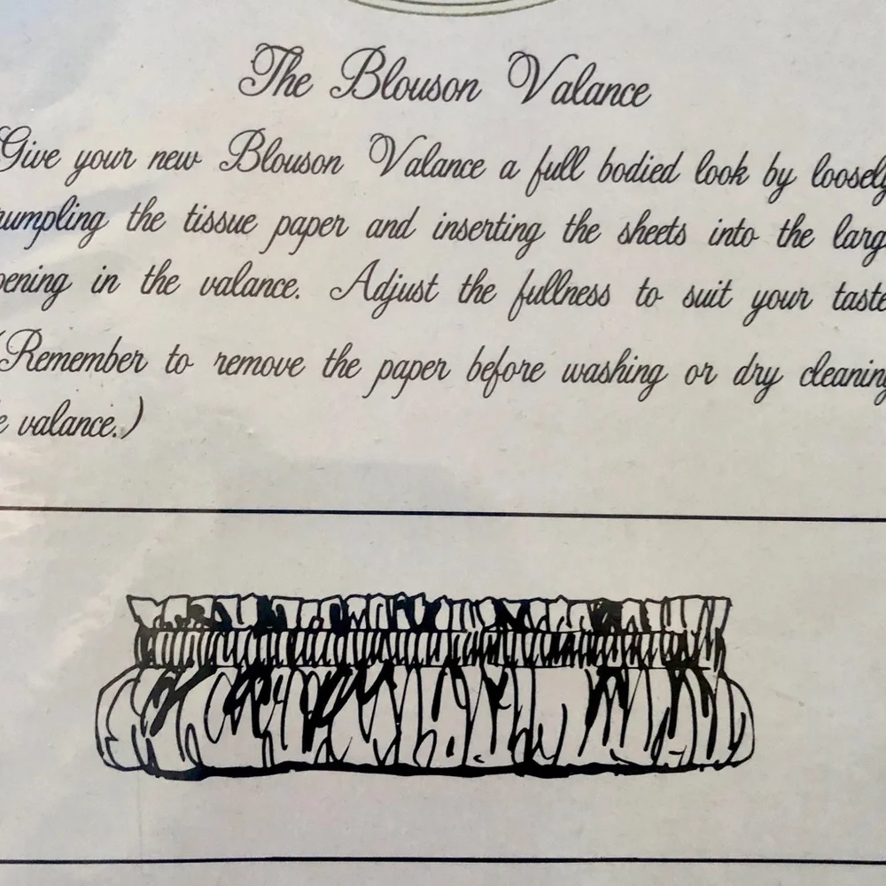 Vtg Croscill Princess Blouson Valance Yellow Pink Cottage Floral Stripe 15 x 86